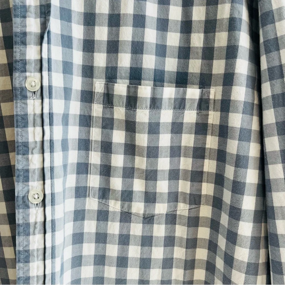 J. Crew Mercantile Flex XL Men's Blue Checkered Shirt
